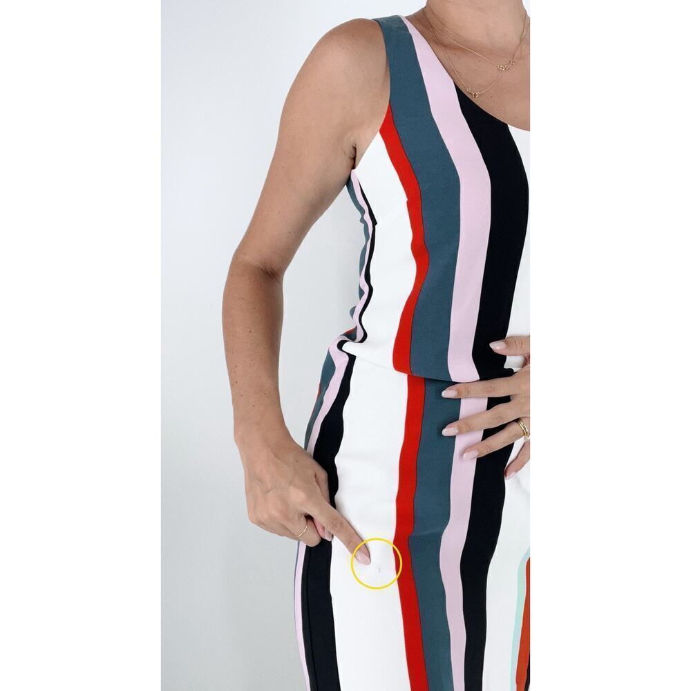 Ann Taylor Striped Tank Shift Formal Dress Size 4P - Picture 3 of 4